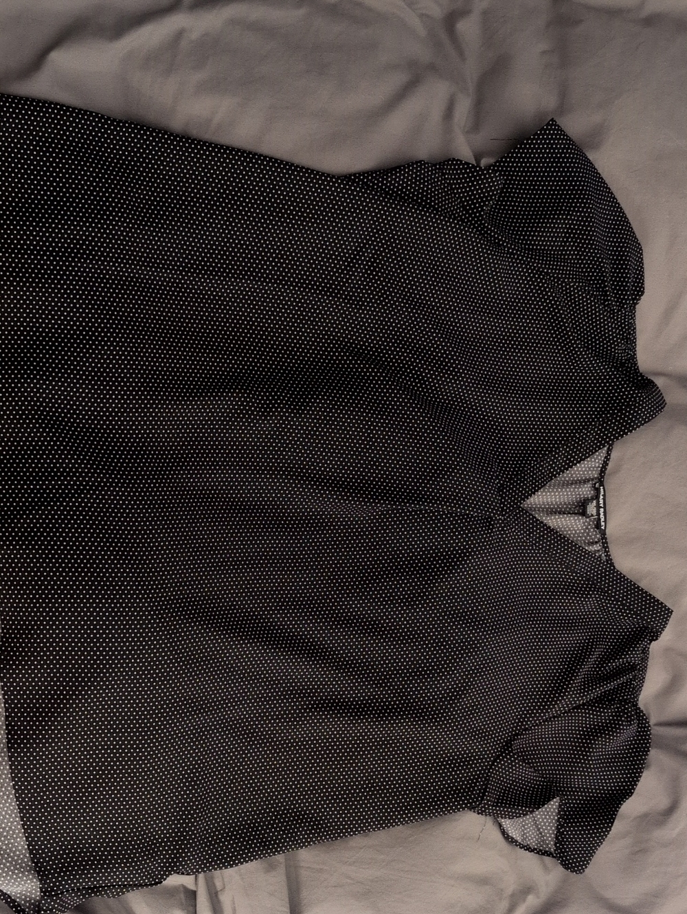 Hilary Radley Black and White Polka Dot Top Xxl